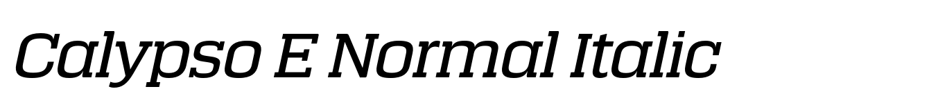 Calypso E Normal Italic